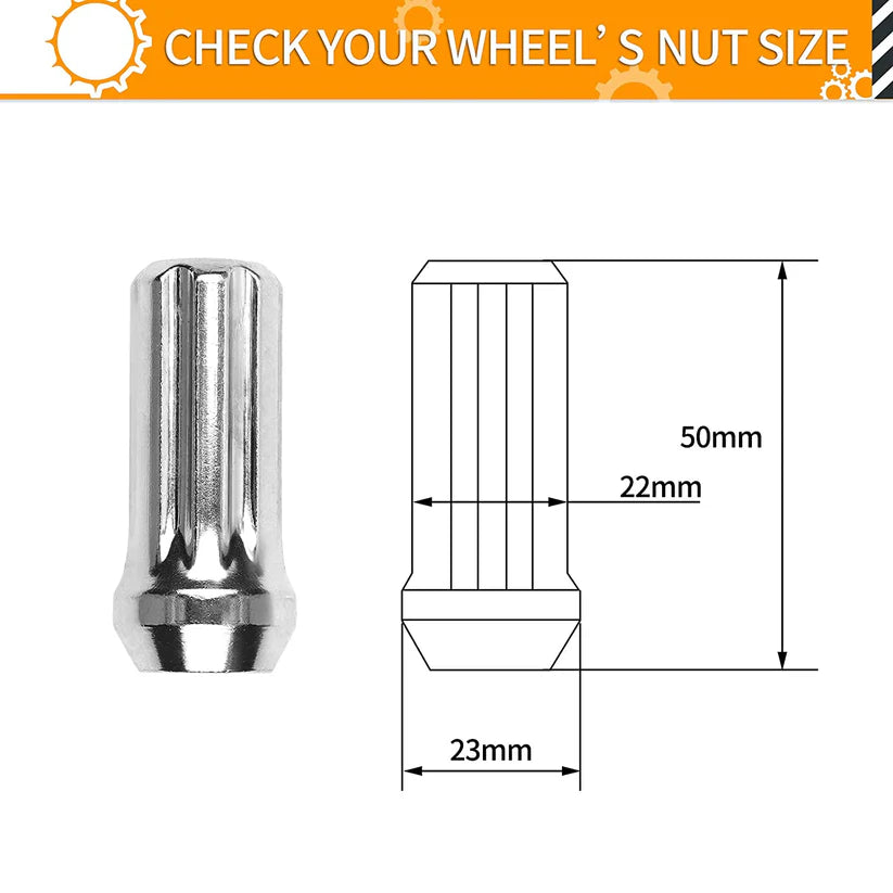 Kit tuercas de seguridad M14x1.5 Silver
