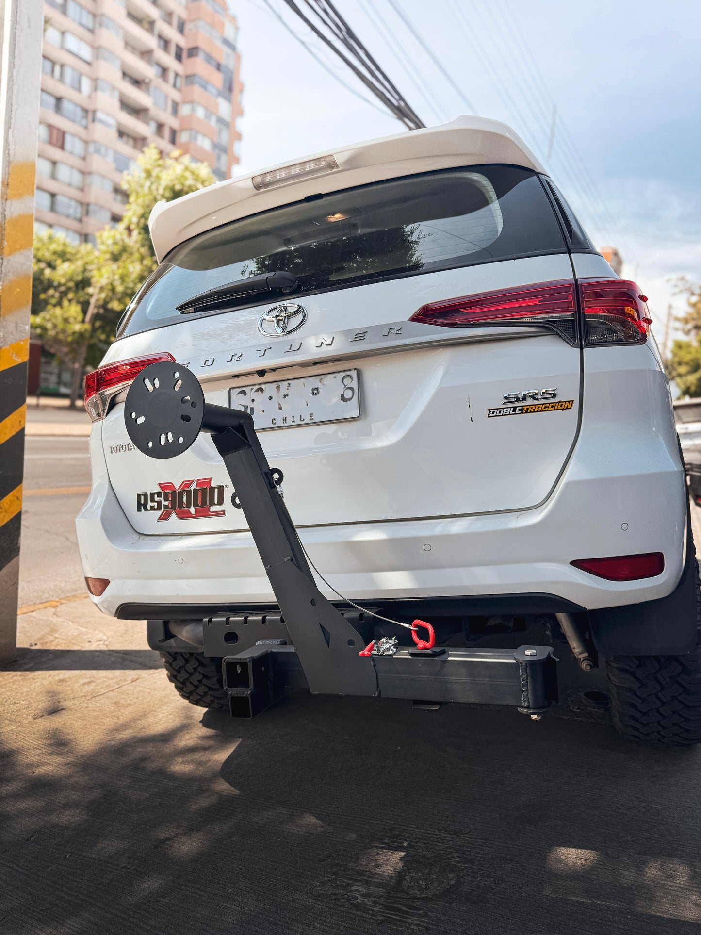 Soporte rueda de repuesto para enganche americano 2"
