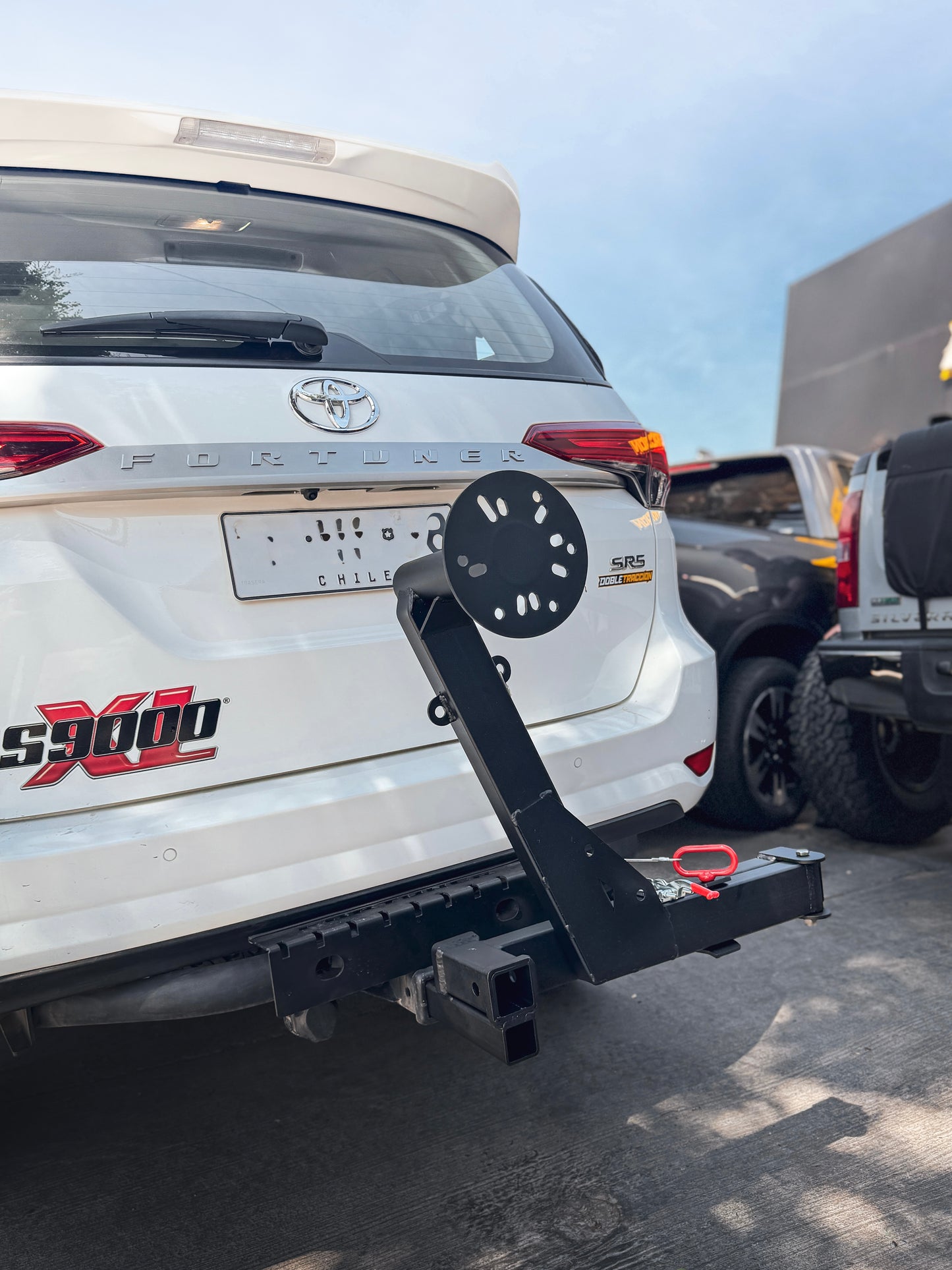 Soporte rueda de repuesto para enganche americano 2"