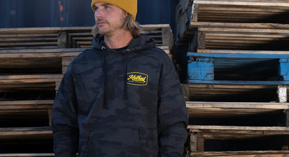 Poleron Method Camo Script Badge Pullover Hoodie