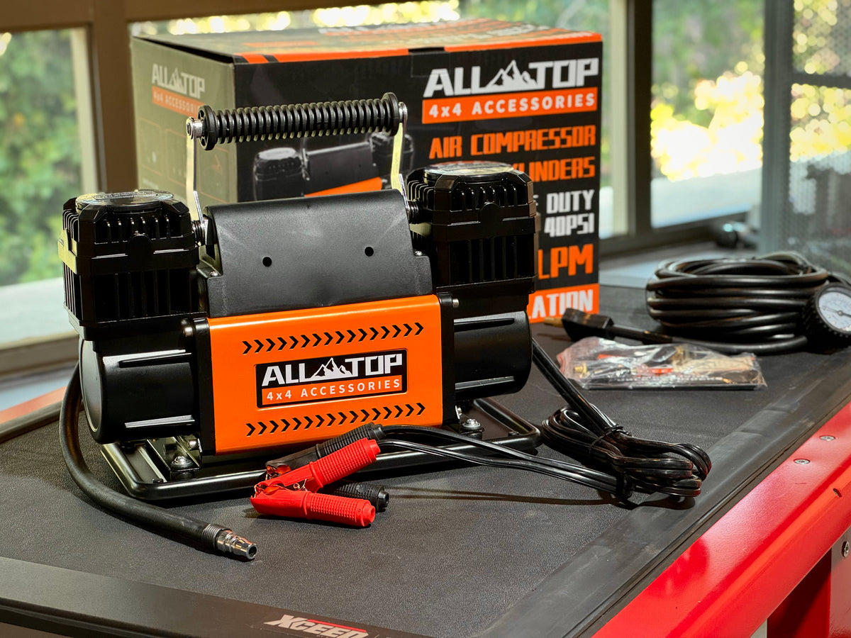 Compresor ALLTOP 12V doble pistón 300L/min – Importadora MOAB
