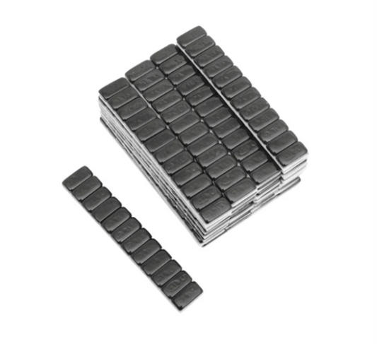 Plomos adhesivos 5gr x 12 caja de 100 unidades color negro