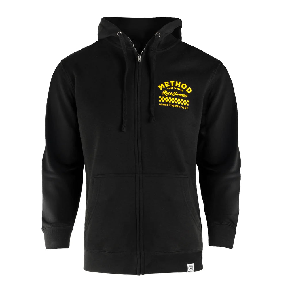 Poleron Negro Method Race Shop Zip-Up Hoodie