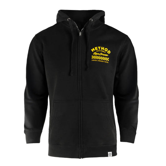 Poleron Negro Method Race Shop Zip-Up Hoodie