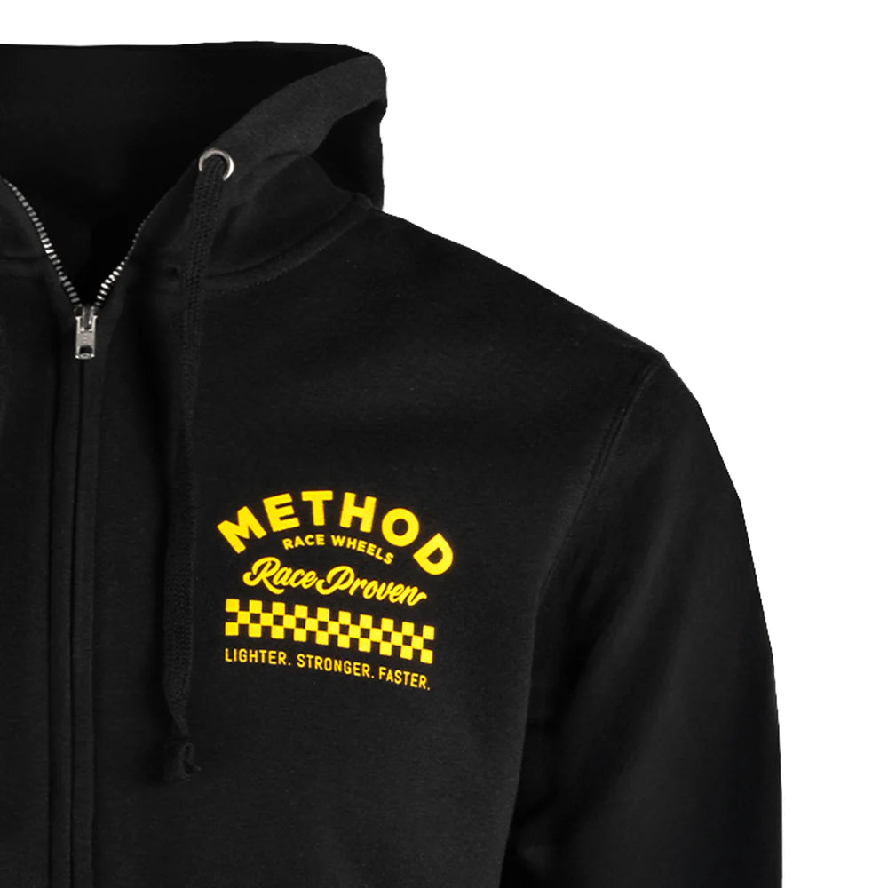 Poleron Negro Method Race Shop Zip-Up Hoodie