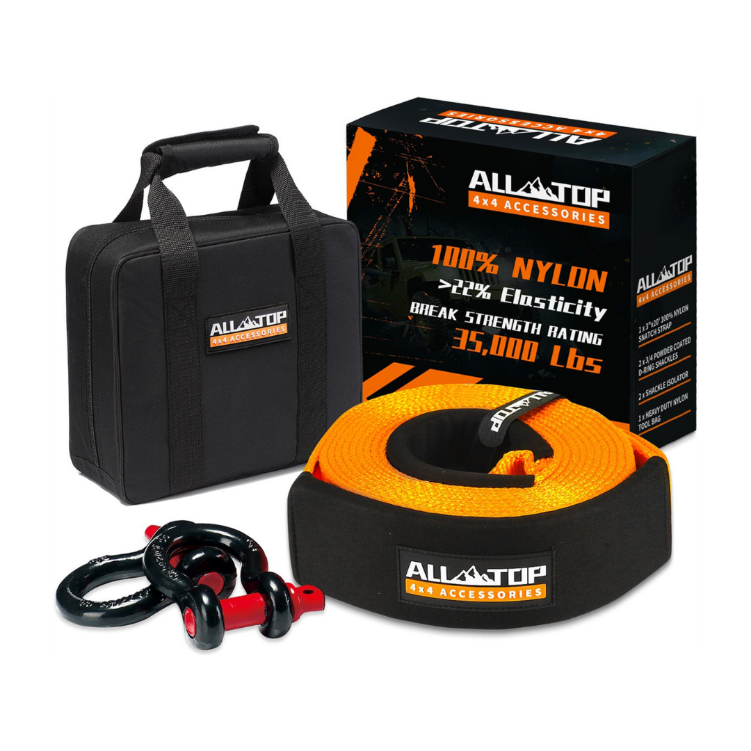 Recovery kit cinta de tiro 11T con grilletes AllTop USA