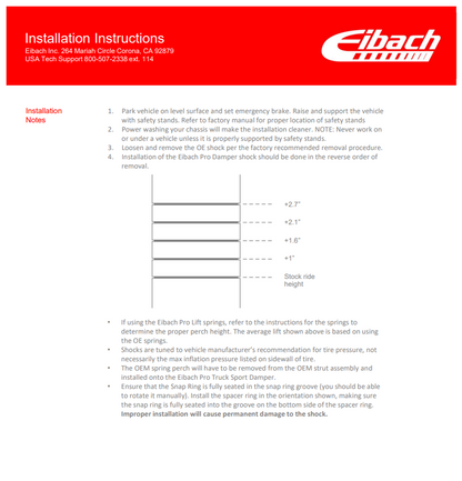 Kit amortiguadores Eibach F150 2021+